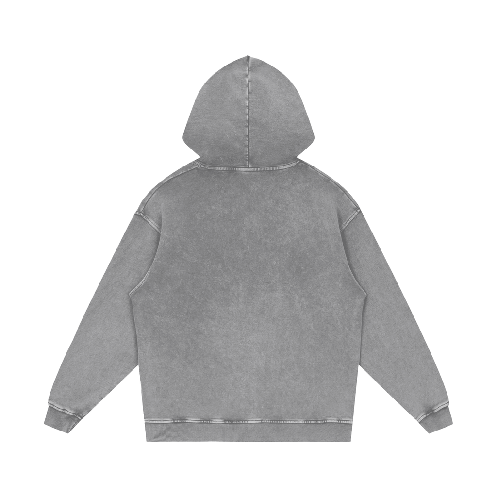 Snow Washed Loose Cotton Hoodie